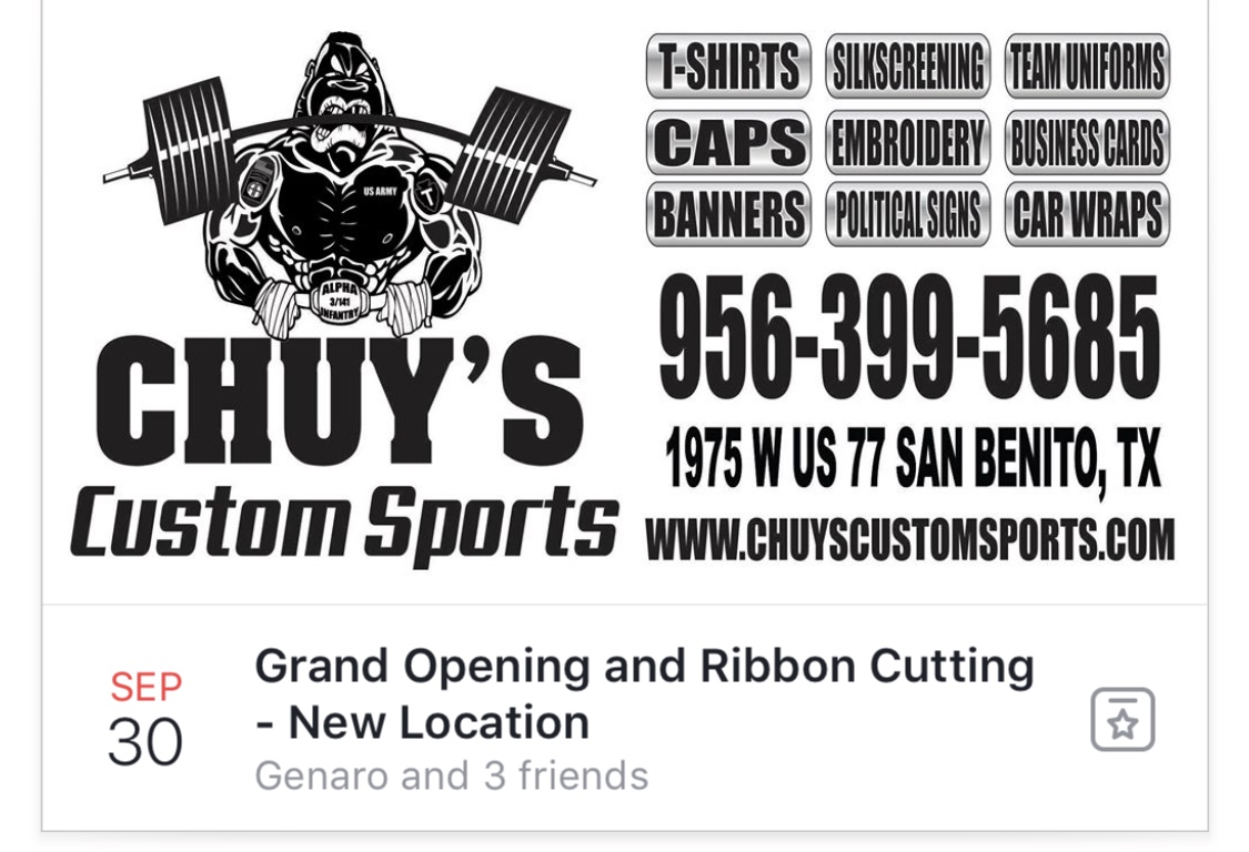Chuy's Custom Sports Grand Opening and Ribbon Cutting 