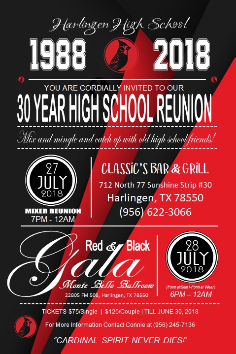 Harlingen High School Reunion | Class of 1988