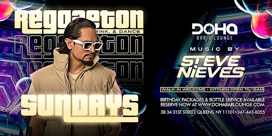 Sunday Night Reggaeton Party in Astoria, Queens NY