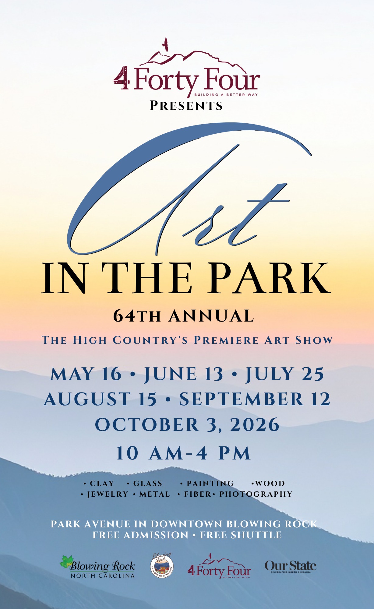 Blowing Rock Art in the Park - August